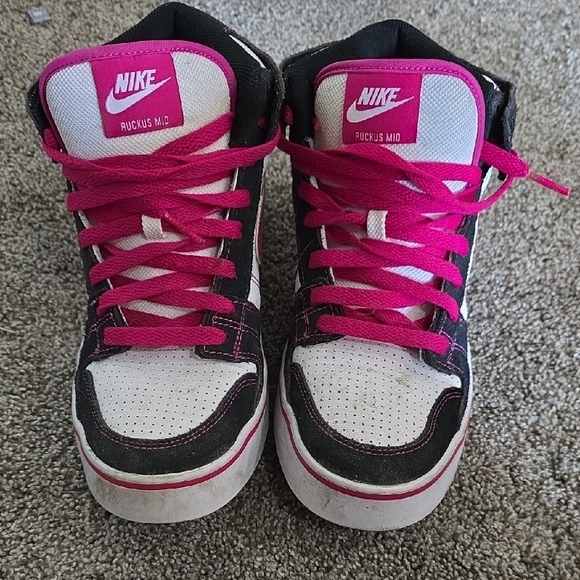 Nike Shoes - Nike Black and Pink Sneakers with Sporty Design